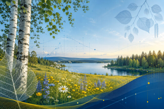 Sweden_Conference generated image of a high latitude landscape with some scientific elements
